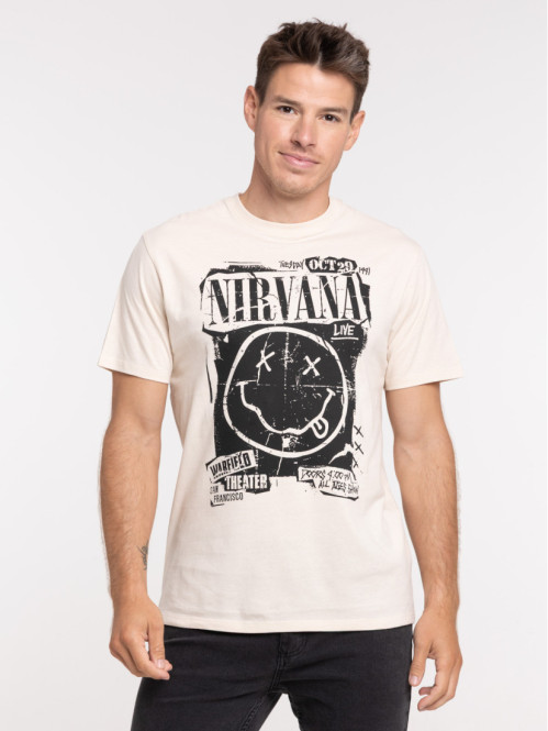 T-shirt NIRVANA craie homme