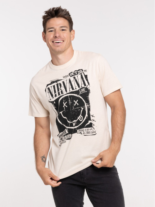 T-shirt NIRVANA craie homme