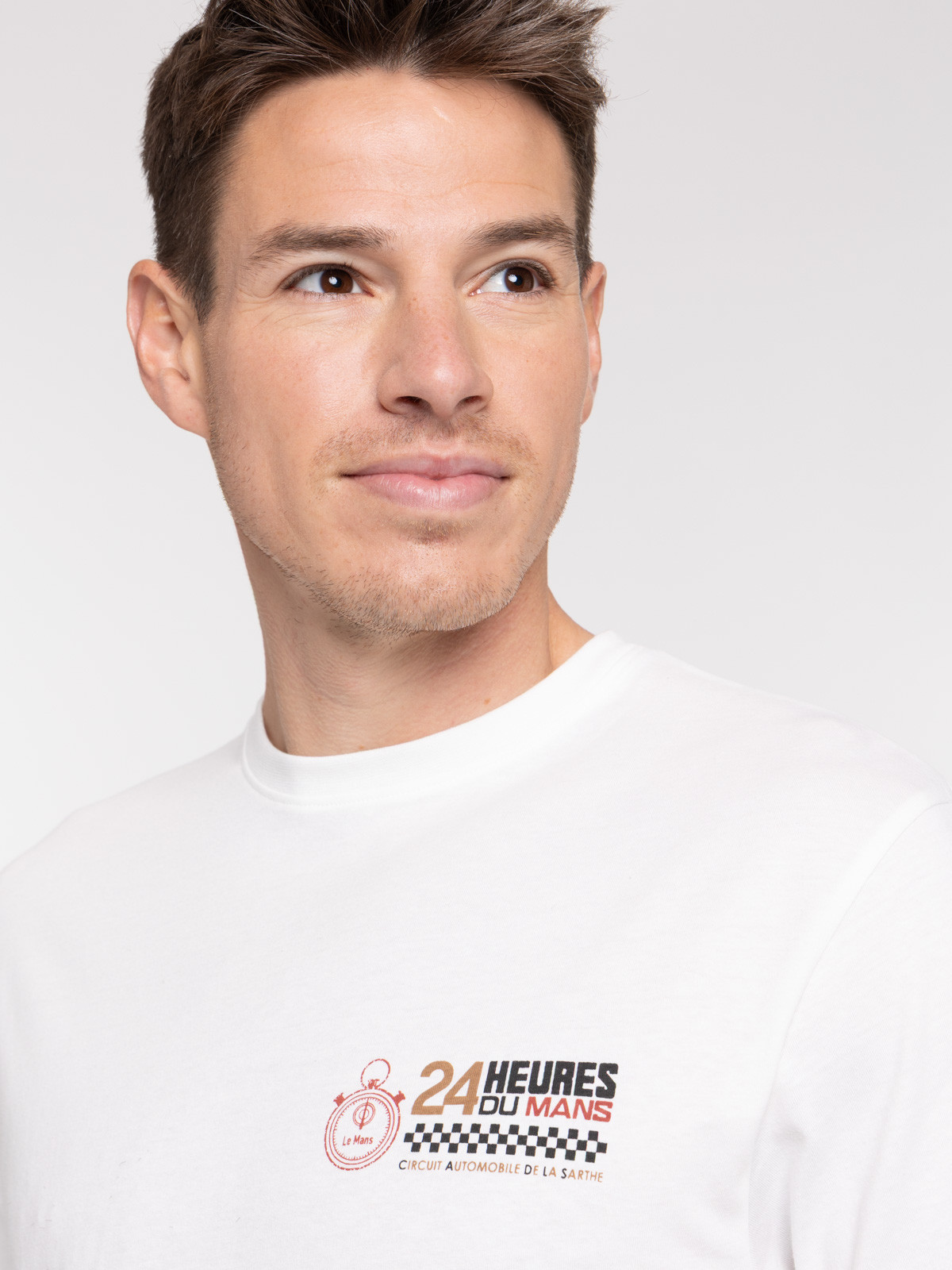 T-shirt 24h du Mans ivoire homme