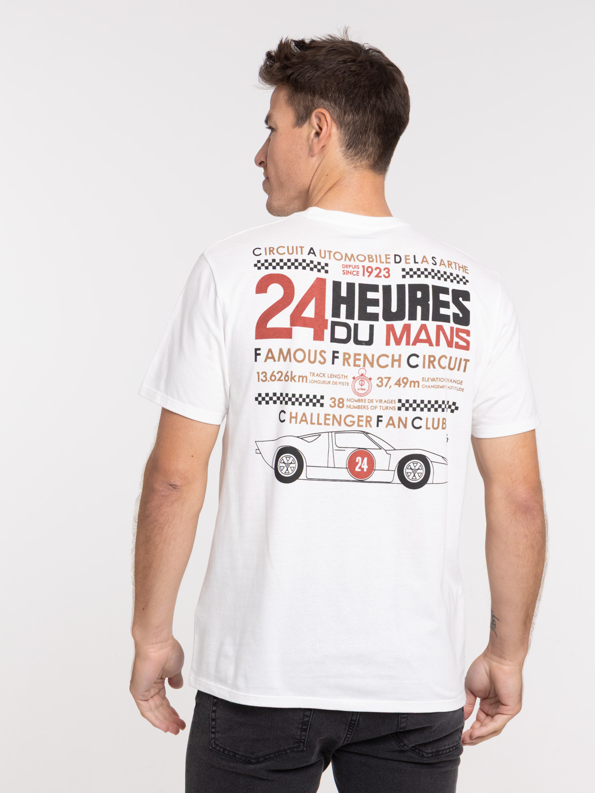 T-shirt 24h du Mans ivoire homme
