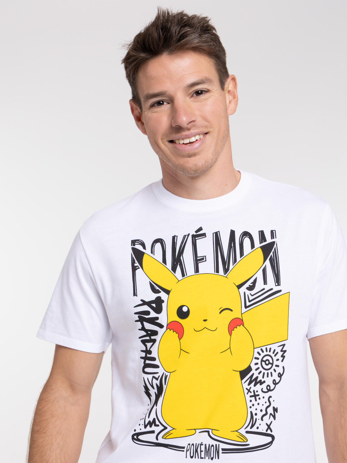 T-shirt Pokémon blanc homme T-shirt Pokémon blanc homme