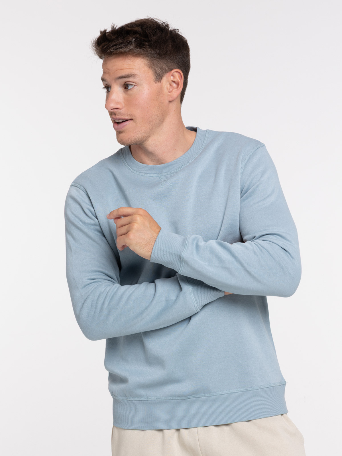 Sweat basique ardoise clair homme Sweat basique ardoise clair homme