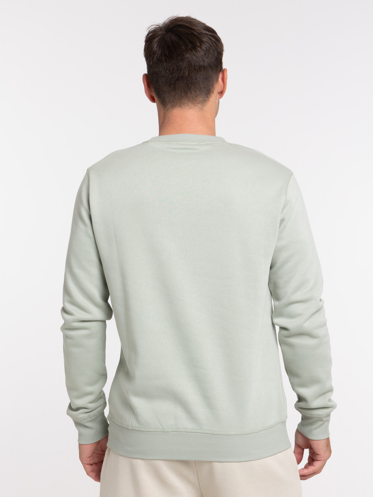 Sweat basique coloris sauge homme Sweat basique coloris sauge homme