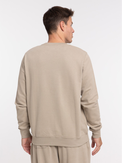 Sweat uni motif poitrine homme