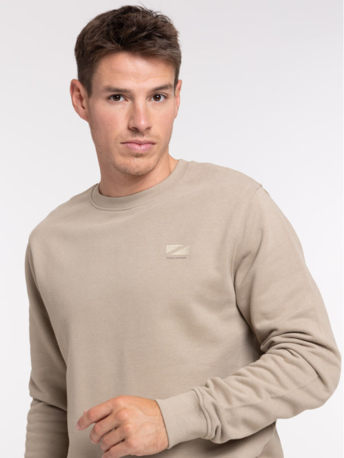 Sweat uni motif poitrine homme