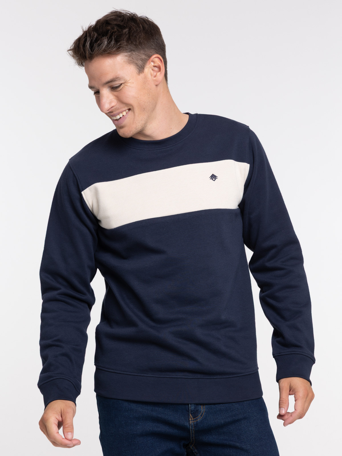 Sweat bicolore col rond homme Sweat bicolore col rond homme