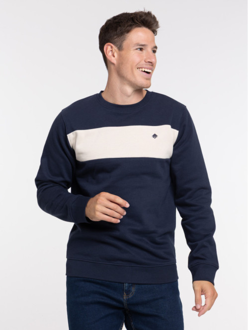 Sweat bicolore col rond homme Sweat bicolore col rond homme