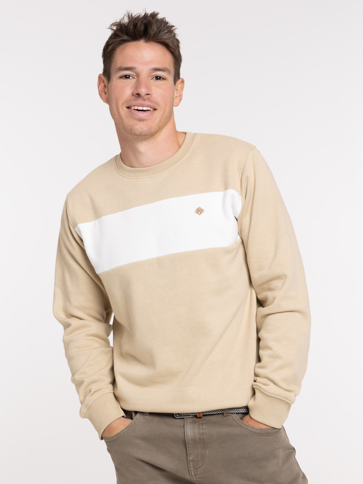 Sweat bicolore homme