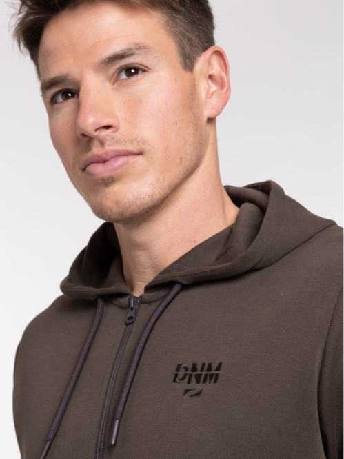 Sweat zippé à capuche homme