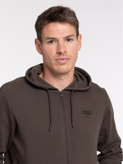 Sweat zippé à capuche homme
