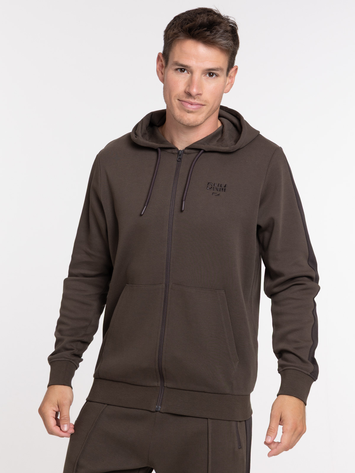 Sweat zippé à capuche homme