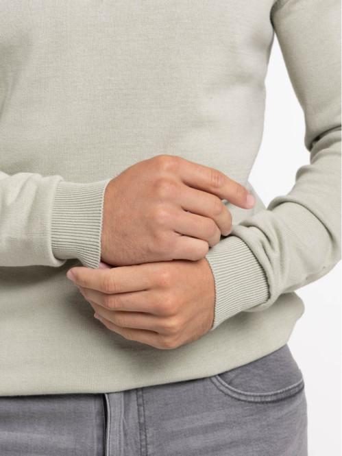 Pull 100% coton sauge homme