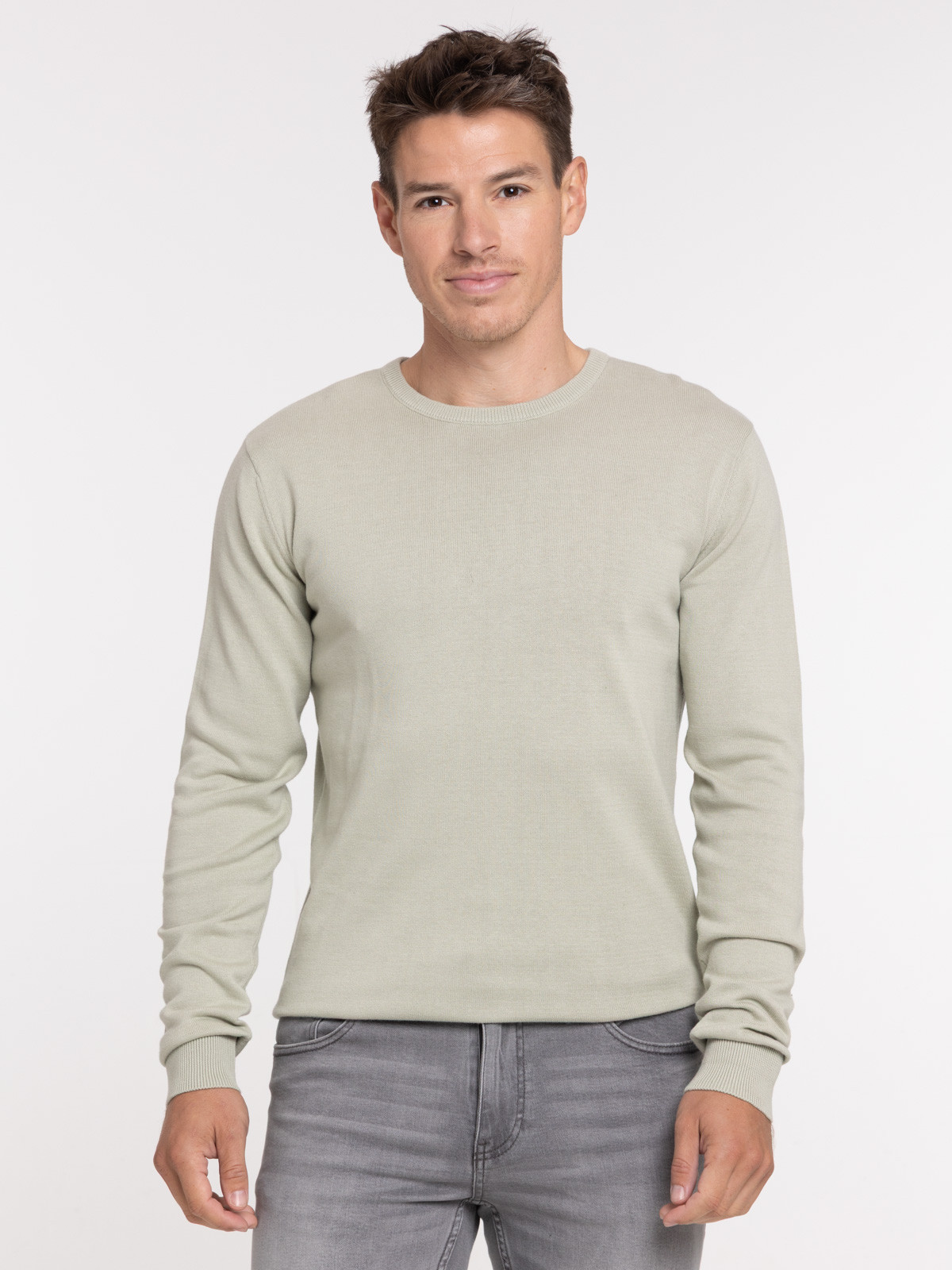 Pull 100% coton sauge homme