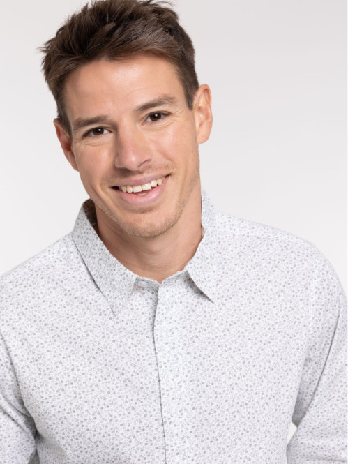 Chemise fleurie manches...