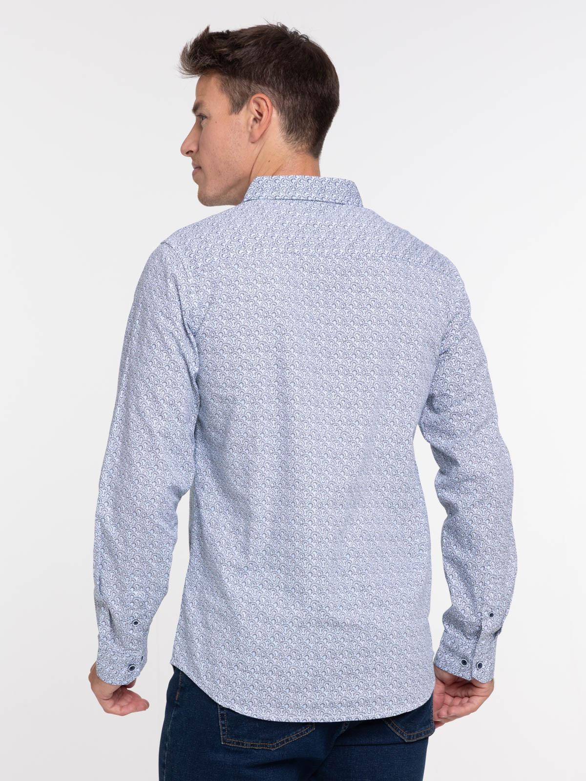 Chemise graphique manches longues homme