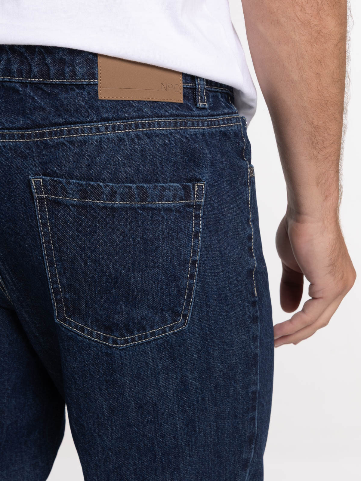 Jean straight brut 100% coton homme