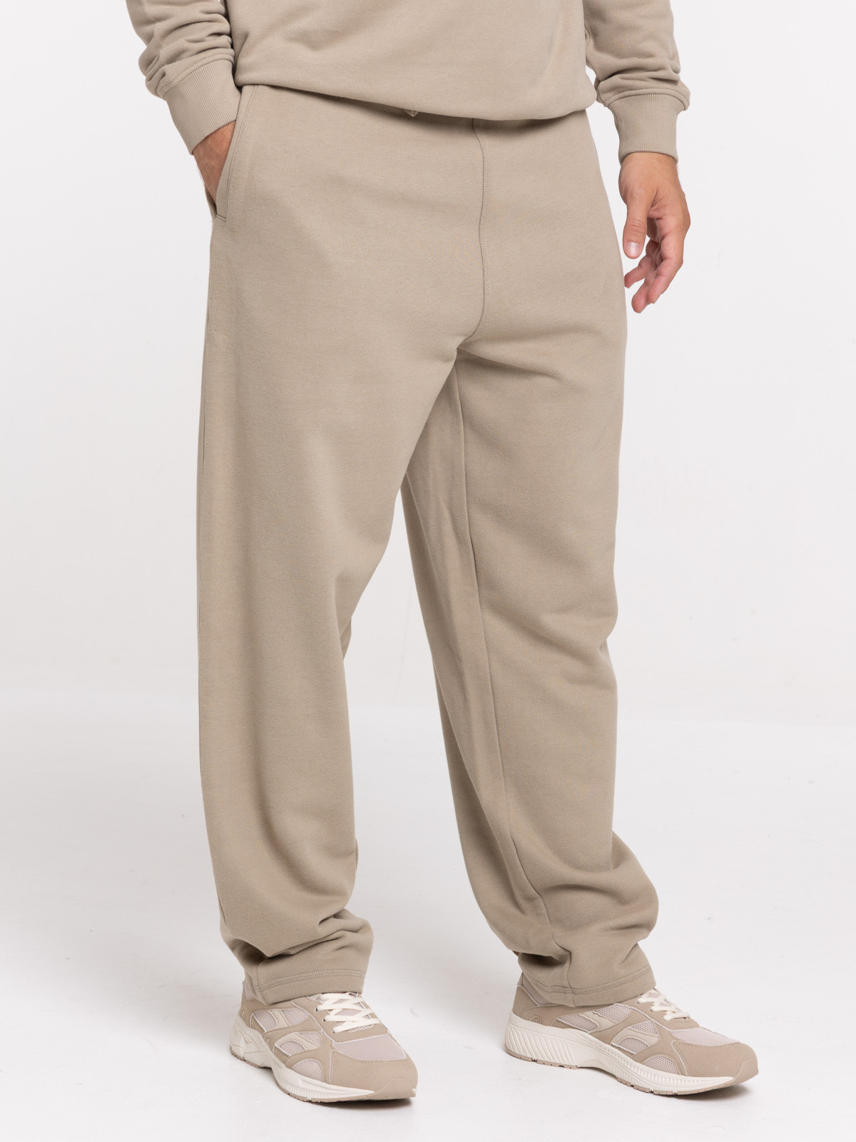 Pantalon jogging taupe grise homme