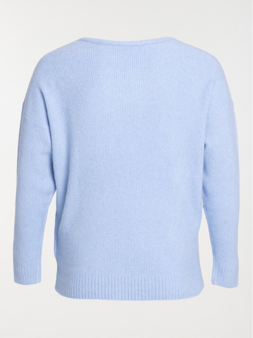 Pull col V côtelé grande...