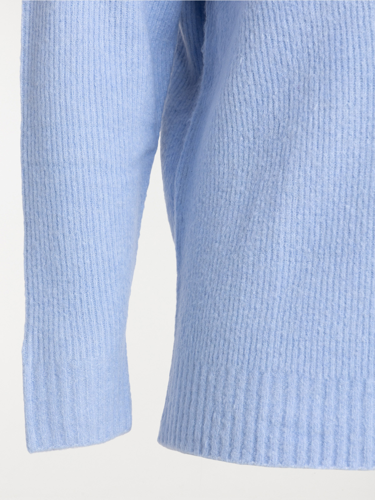 Pull col V côtelé grande taille femme