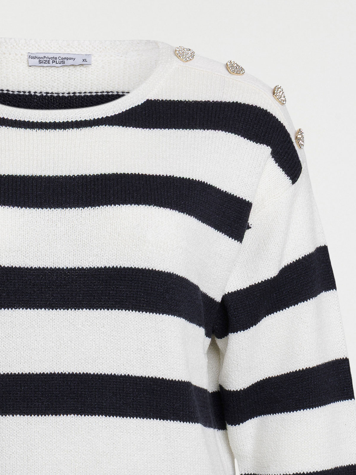 Pull rayé grande taille femme