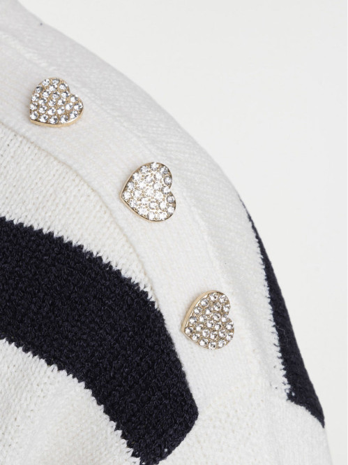 Pull rayé grande taille femme