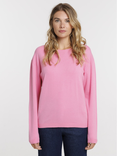 Pull fin col rond femme
