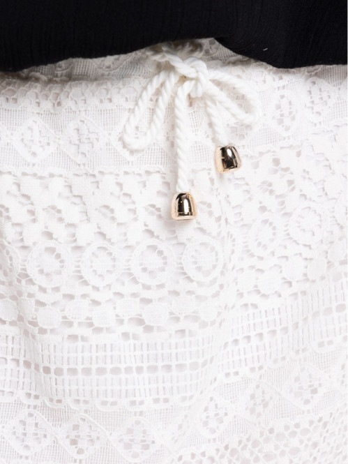 Jupe macramé écru femme Jupe macramé écru femme