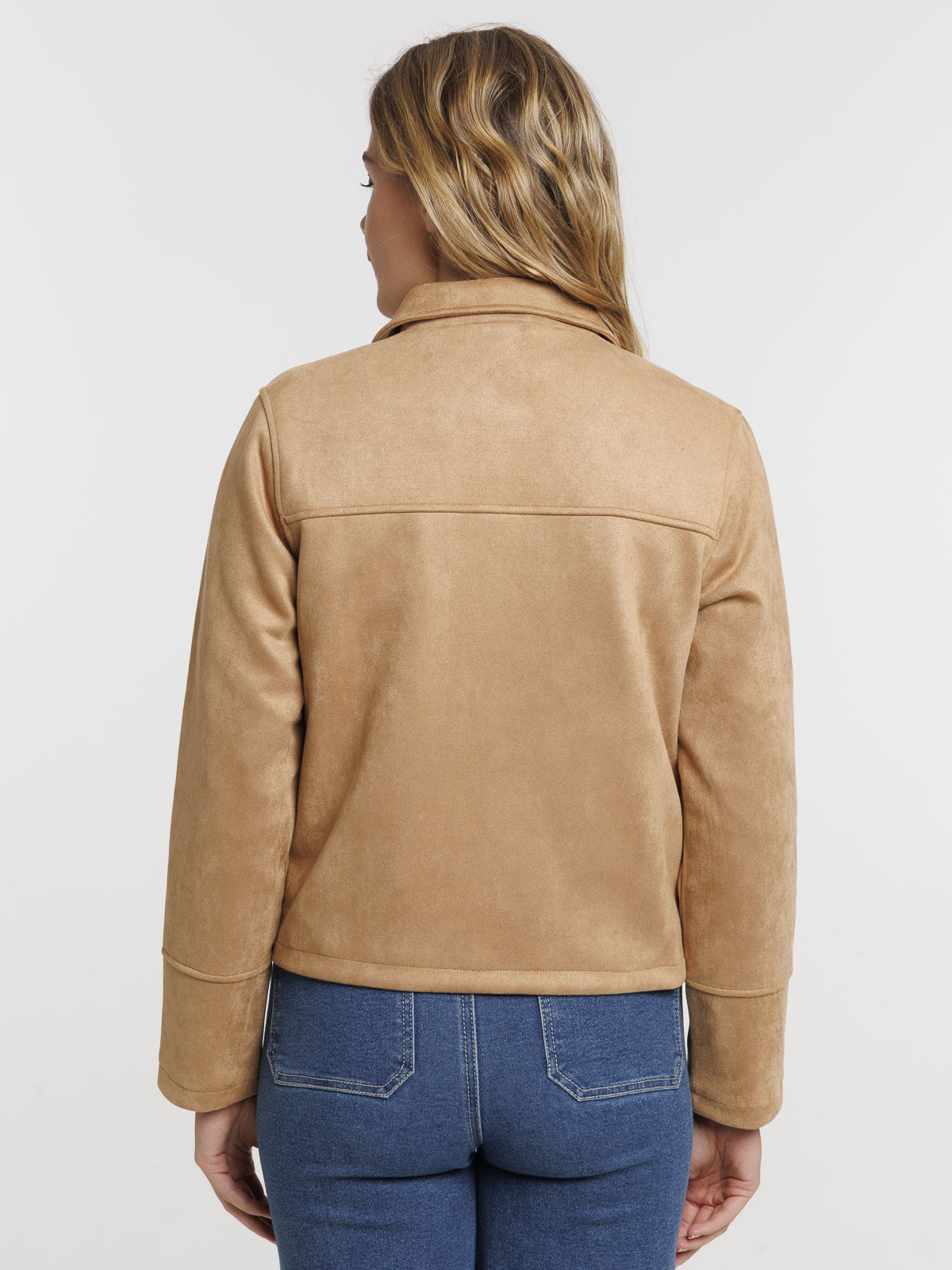 Veste douce col rond femme