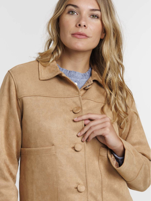 Veste douce col rond femme