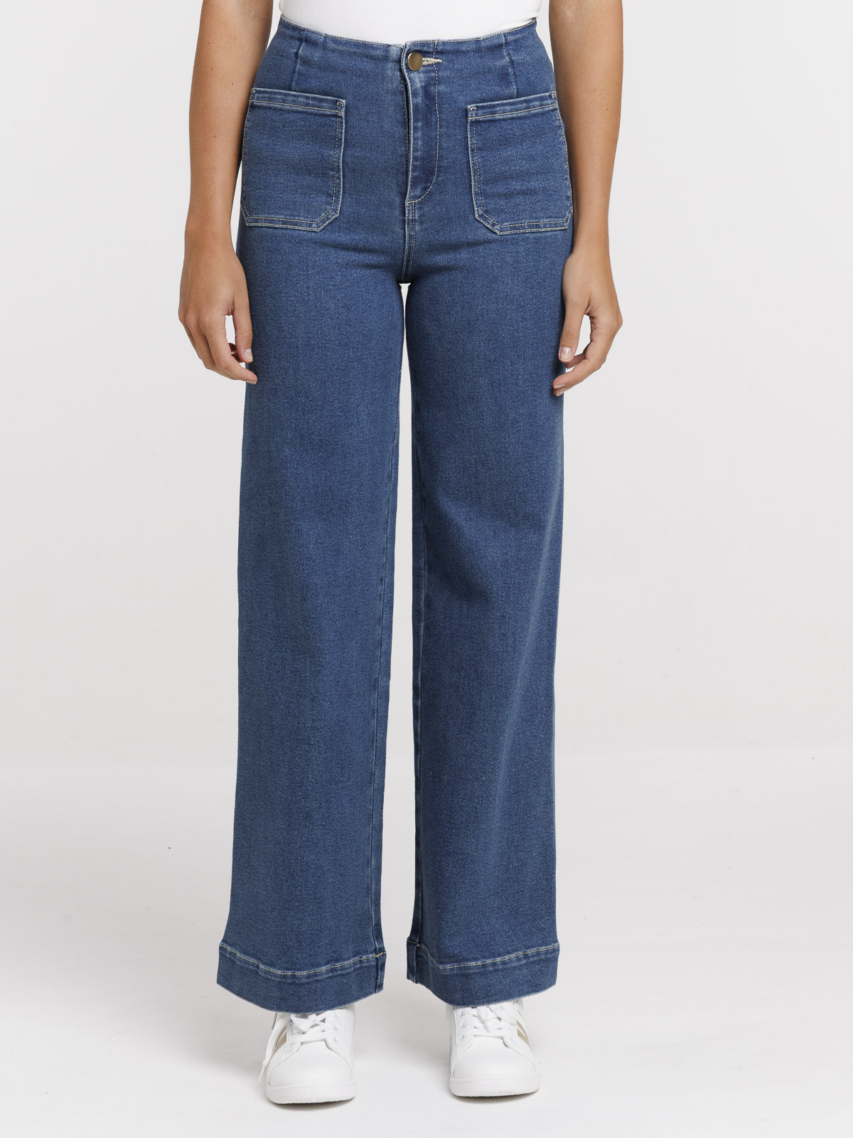 Jean wide leg double stone femme Jean wide leg double stone femme