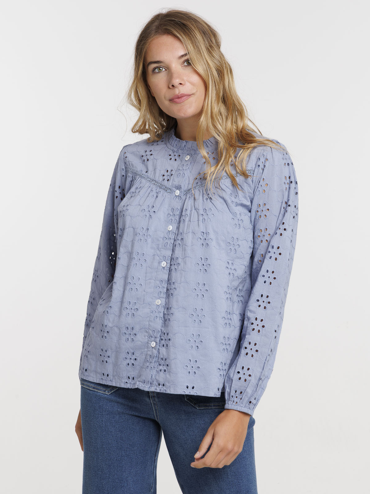 Chemise femme broderie anglaise