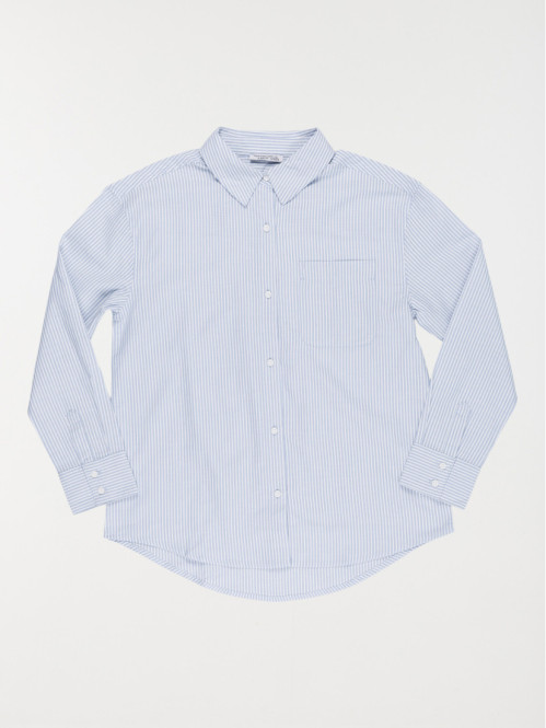 Chemise rayée bleue fille...