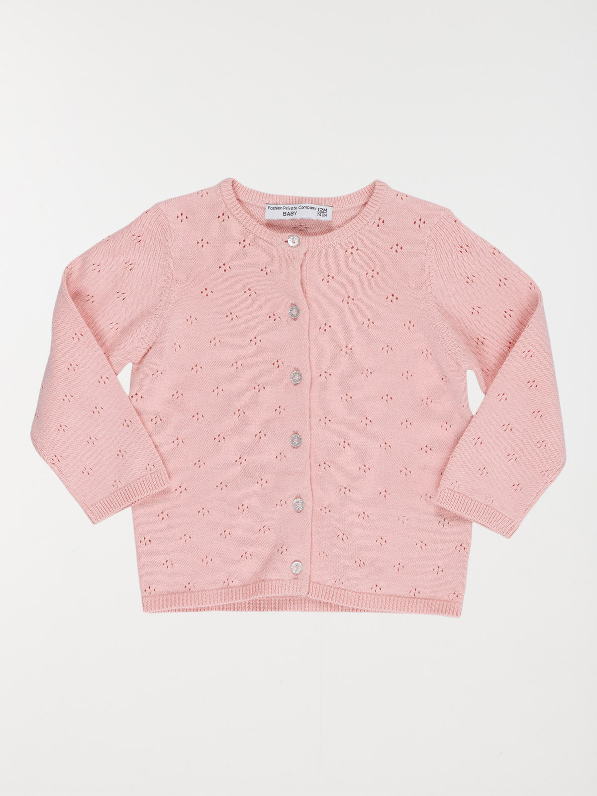 Gilet basique new pink fille (3-36M)