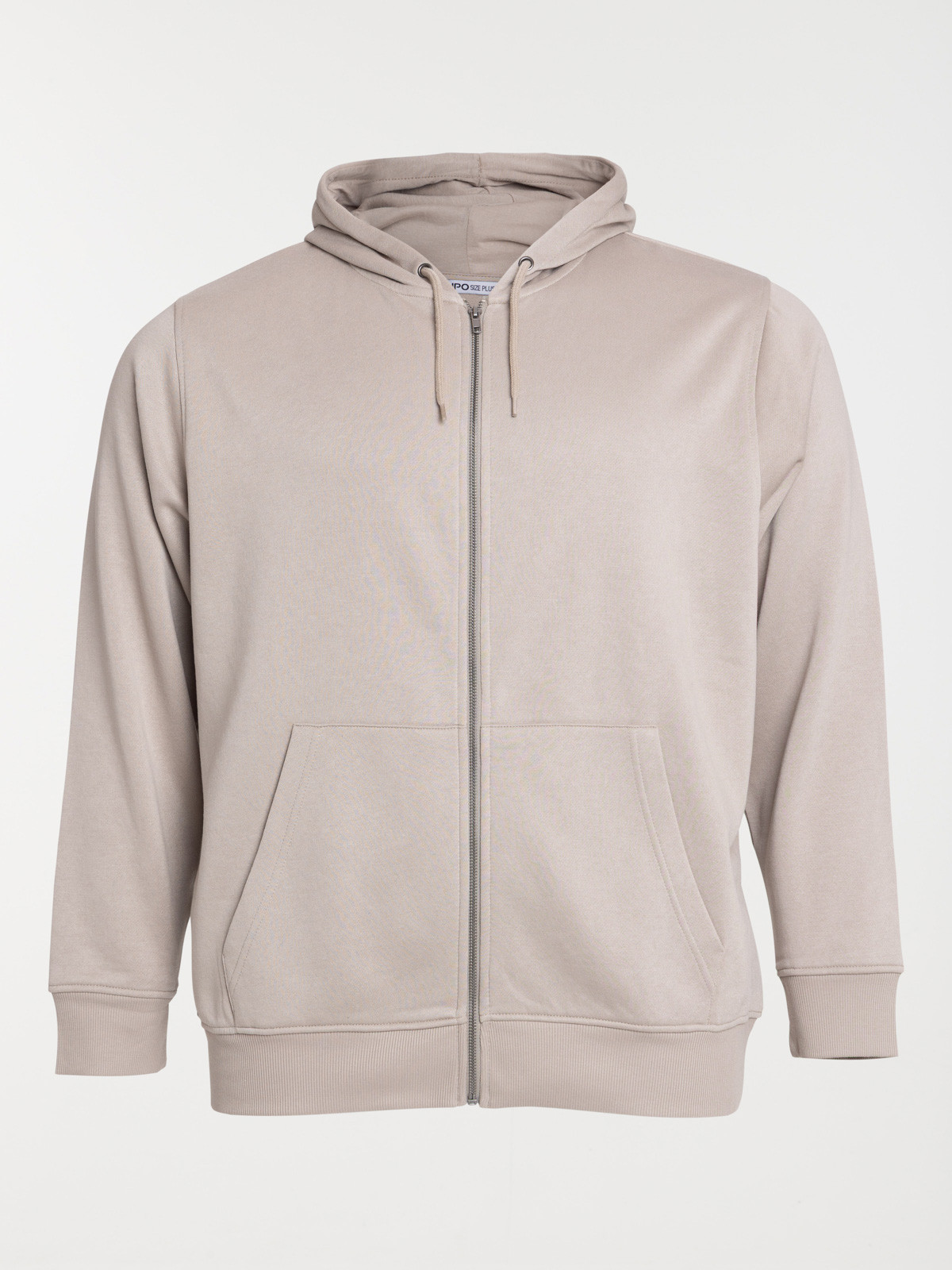 Sweat capuche zippé grande taille homme