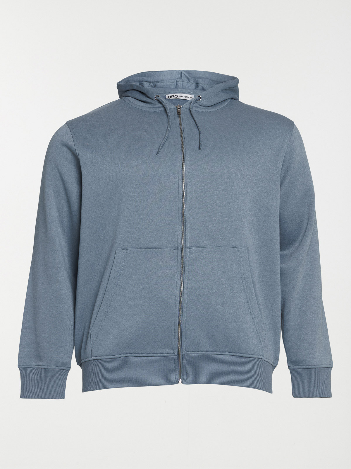 Sweat zippé capuche grande taille homme
