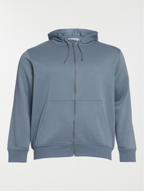 Sweat zippé capuche grande...