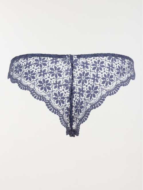 Tanga dentelle outremer...