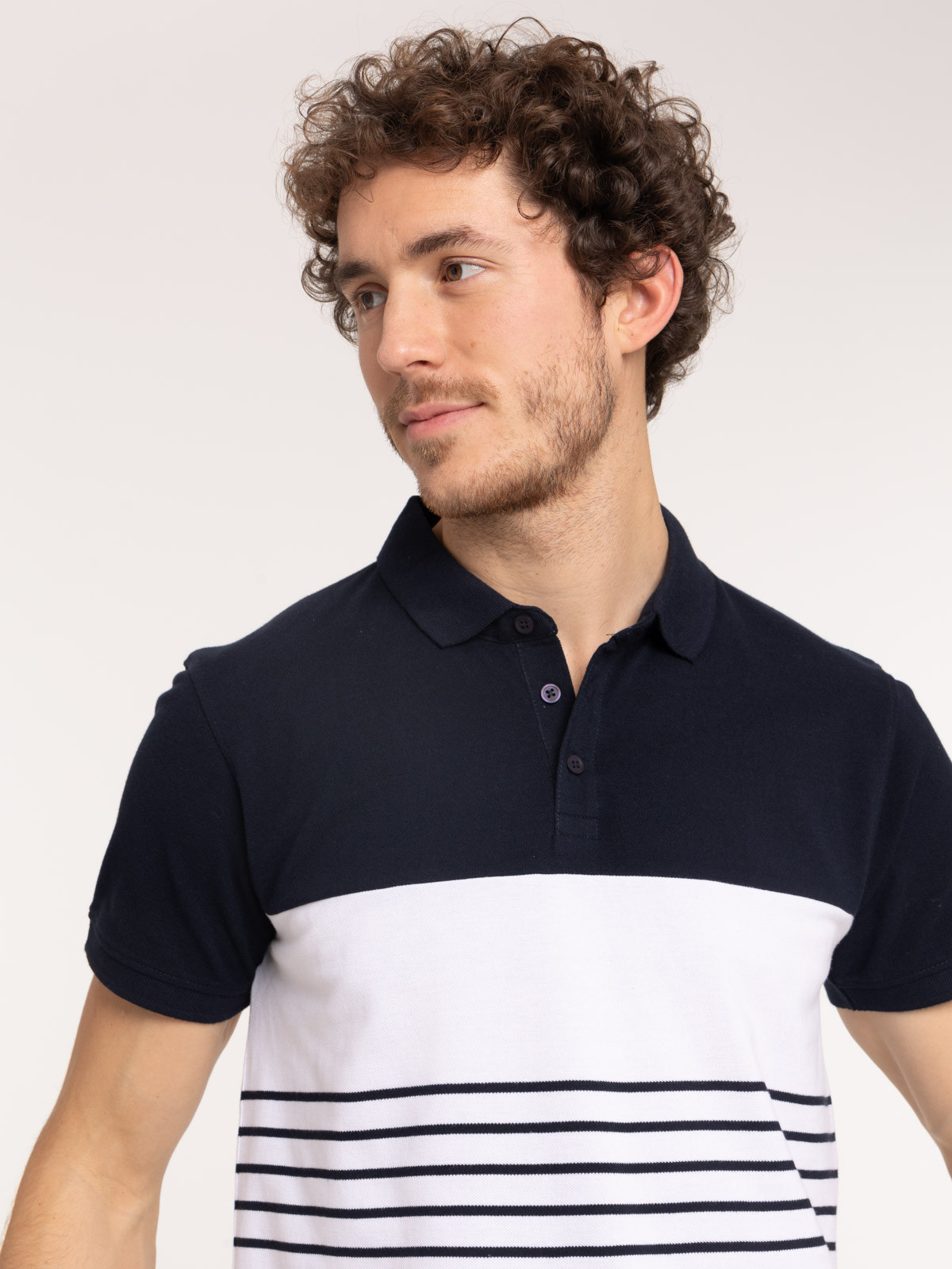Polo marinière homme