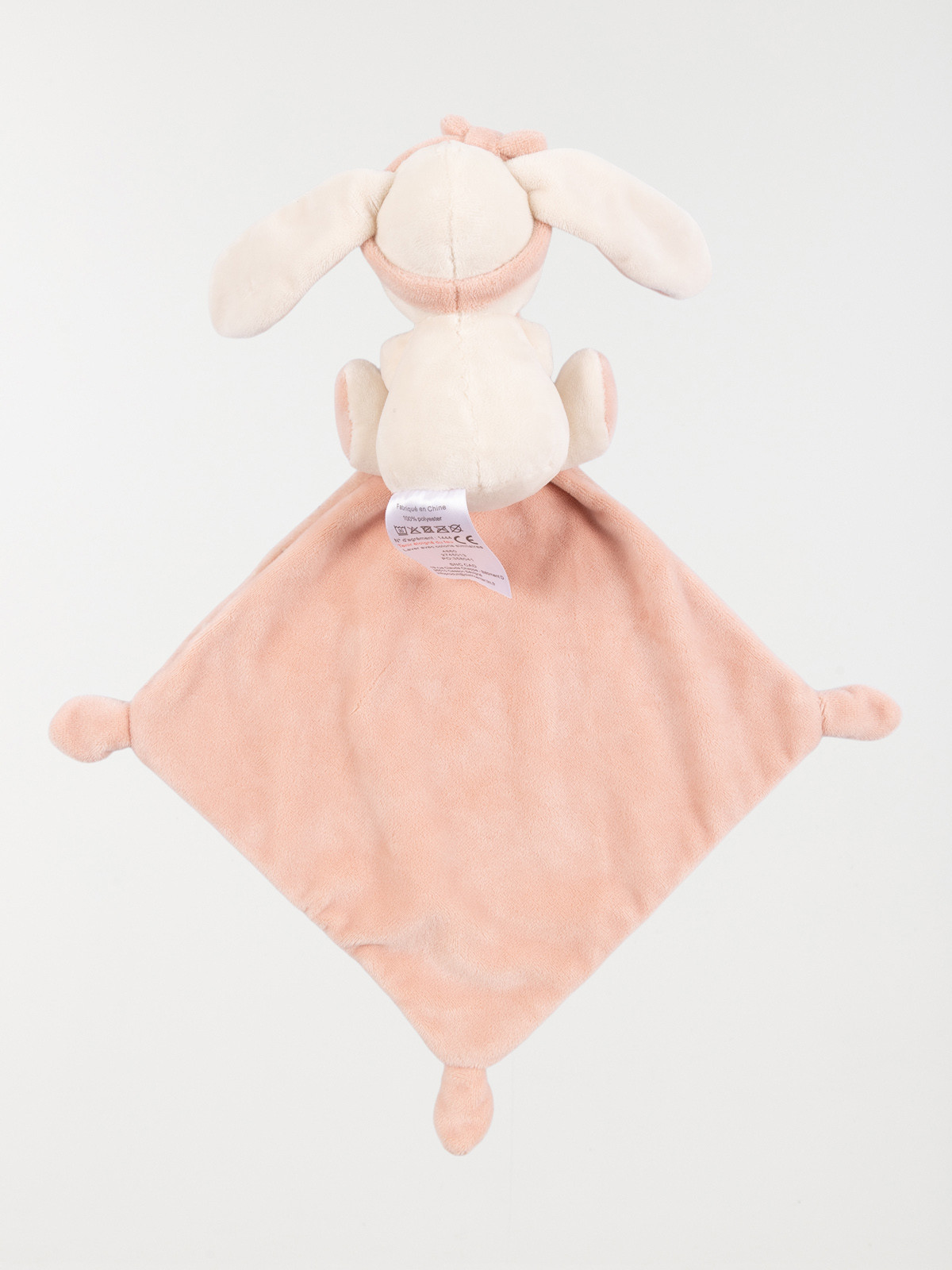 Doudou mouchoir naissance lapin rose Doudou mouchoir naissance lapin rose