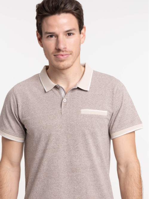 Polo homme craie foncé 