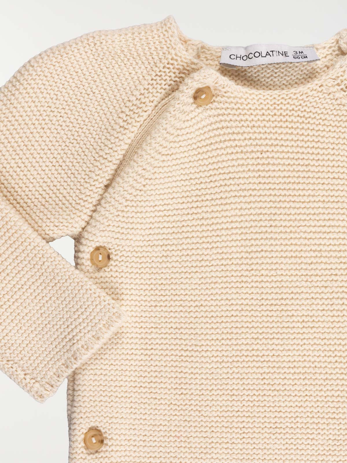 Brassière naissance écru chiné (0-6M)