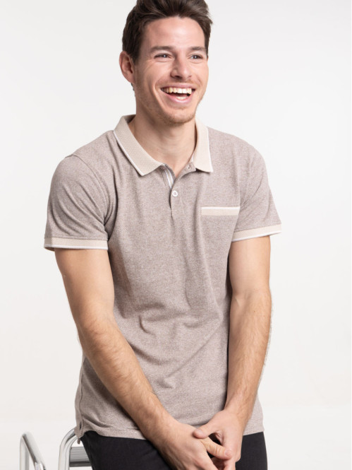 Polo homme craie foncé 