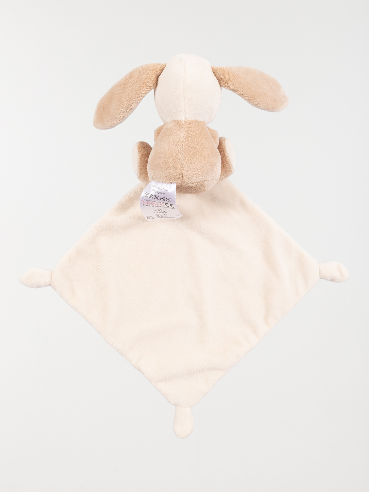 Doudou mouchoir naissance lapin beige Doudou mouchoir naissance lapin beige