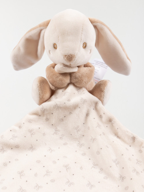 Doudou mouchoir naissance lapin beige Doudou mouchoir naissance lapin beige