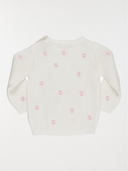 Pull fleurs brodées fille...