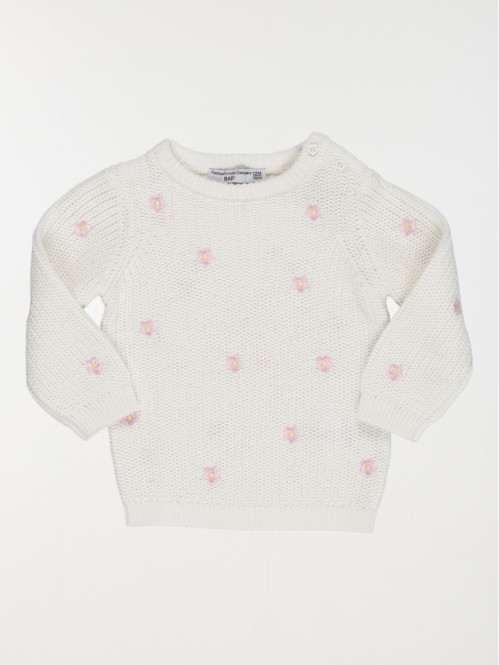 Pull fleurs brodées fille...