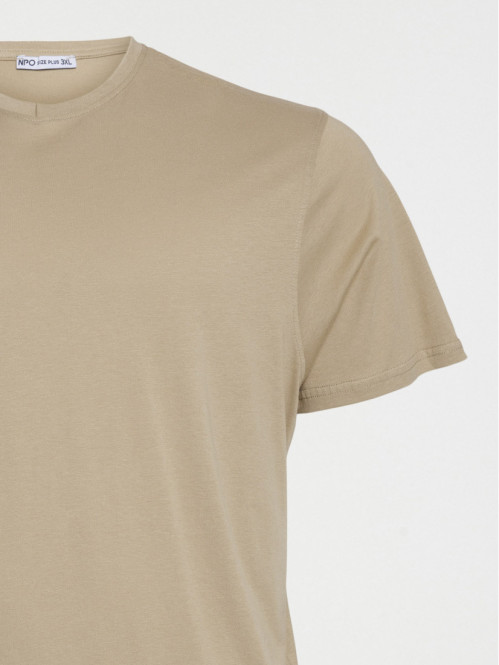 T-shirt col V taupe grande...