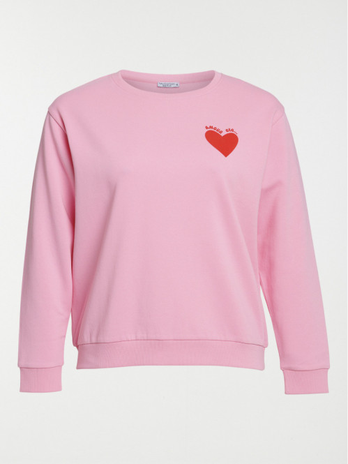 Sweat coeur poitrine grande...