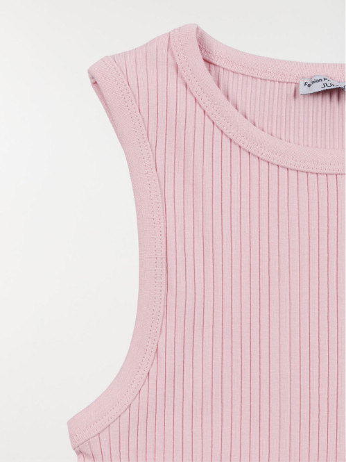 Débardeur rose poudré fille...