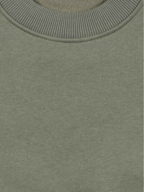 Sweat vert army col rond...